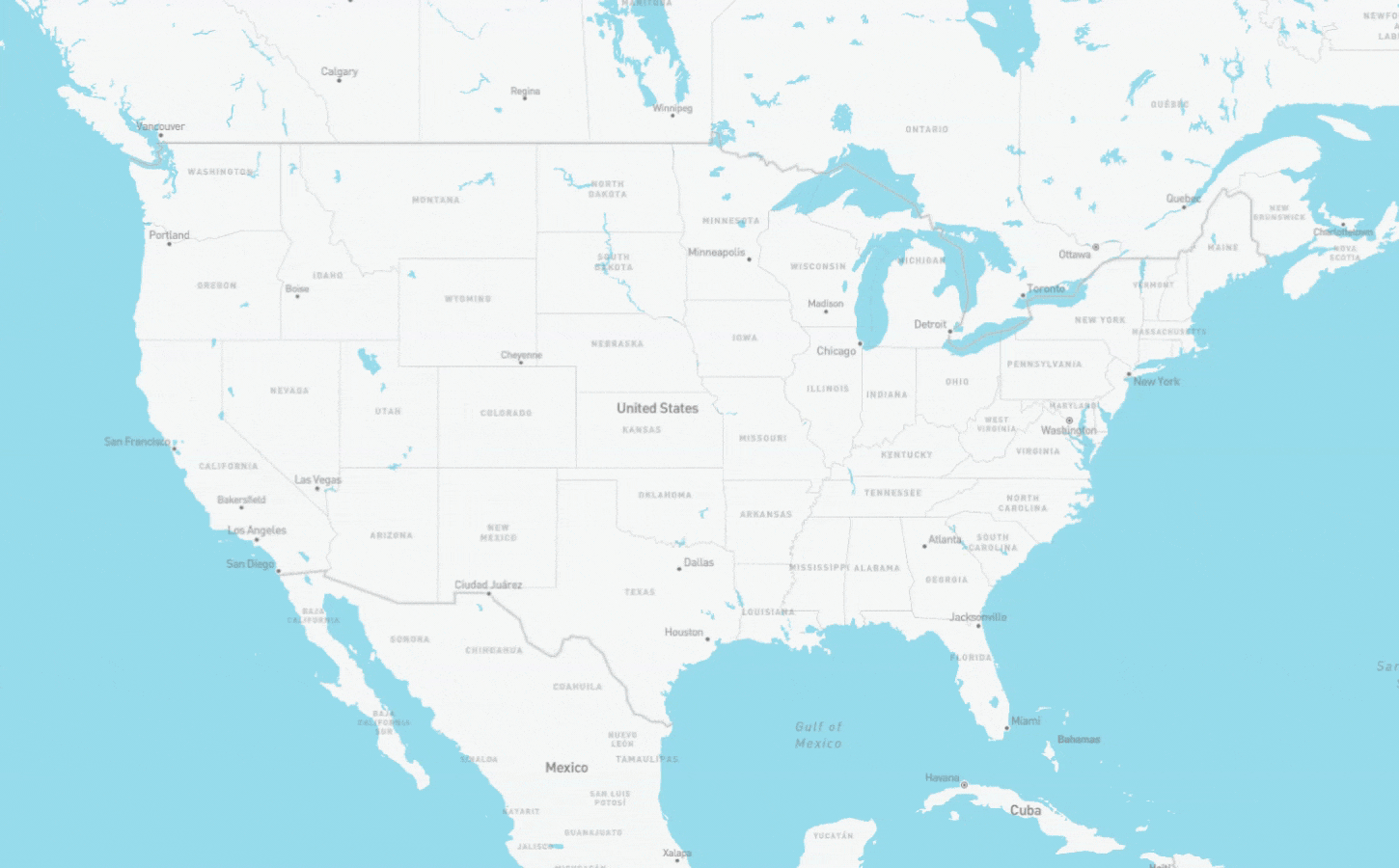 Atlas audience heatmap across the United States